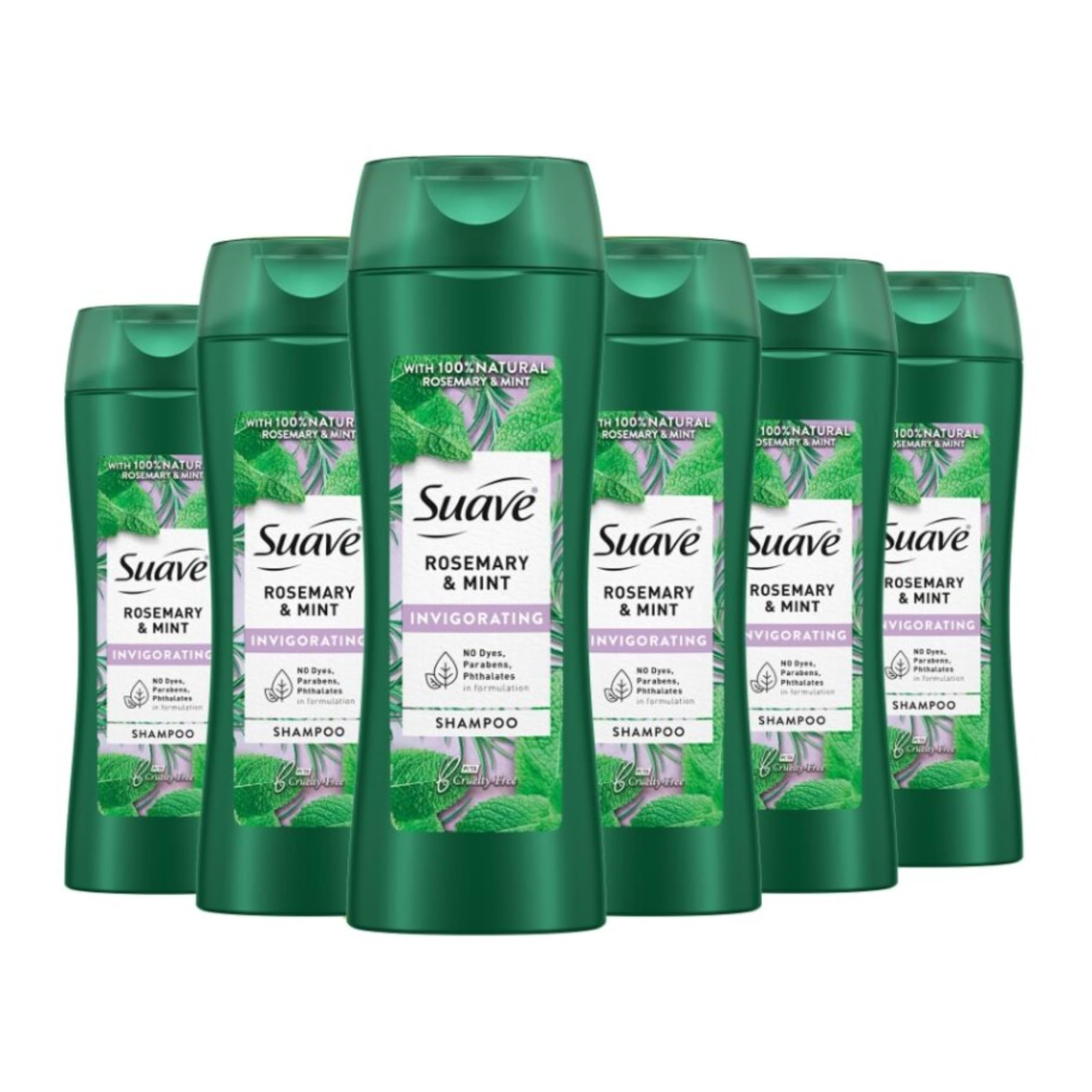 Suave Professionals Shampoo Rosemary Mint for All Hair Types 12.6 Ounce Bottles (Pack of 6)